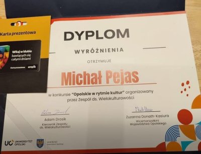 zdjęcie do
														 artykułu: „Opolskie w rytmie kultur” - nagroda dla Michała Pejasa